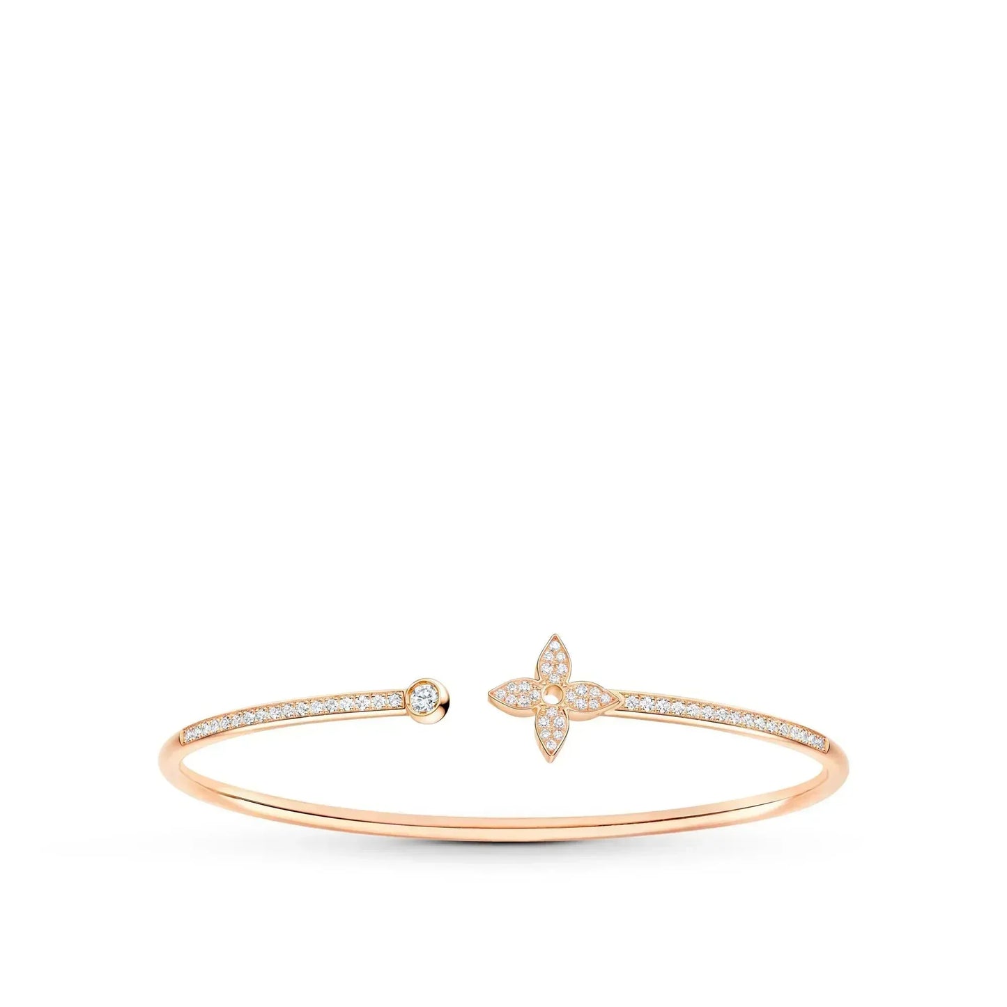 [Regal Gem]IDYLLE PINK GOLD OPEN BRACELET DIAMOND PAVED