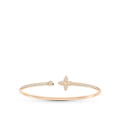 [Regal Gem]IDYLLE PINK GOLD OPEN BRACELET DIAMOND PAVED