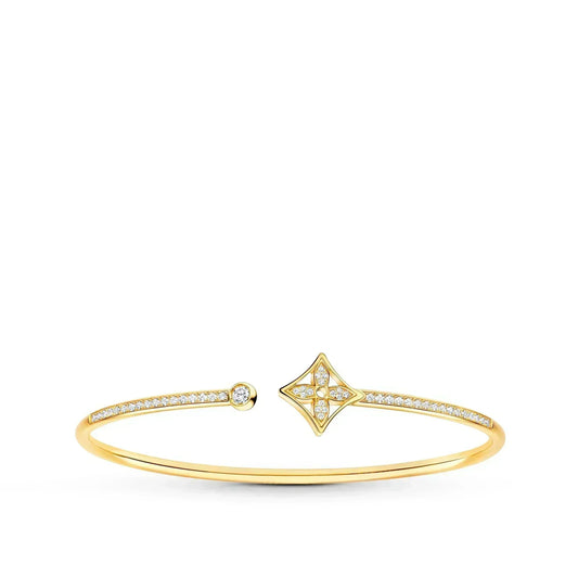 [Regal Gem]IDYLLE GOLD OPEN BRACELET DIAMOND PAVED
