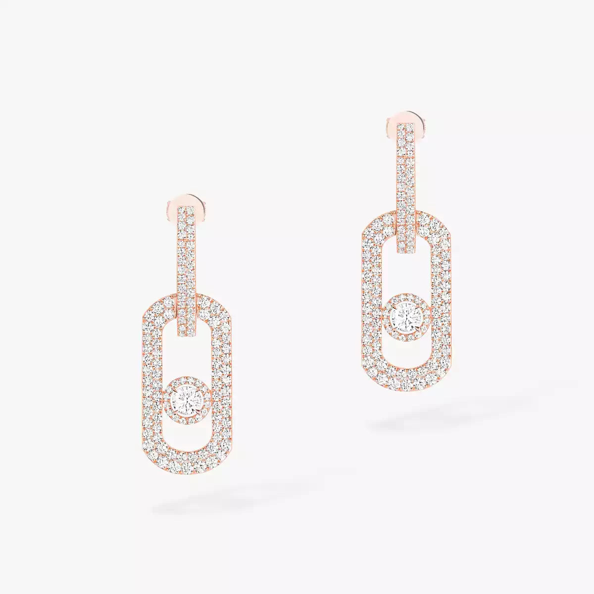 [Regal Gem]So Move XL Pave_-Set Diamond Pendant Earrings