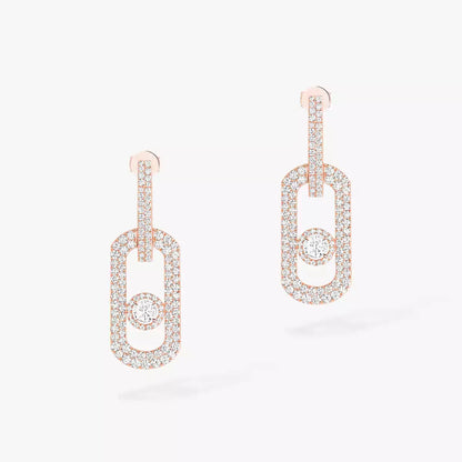[Regal Gem]So Move XL Pave_-Set Diamond Pendant Earrings