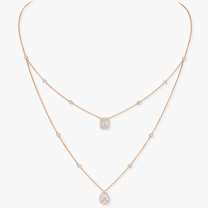 [Regal Gem]MY TWIN 2 ROW DIAMOND NECKLACE