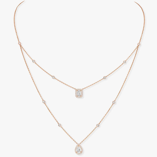 [Regal Gem]MY TWIN 2 ROW DIAMOND NECKLACE