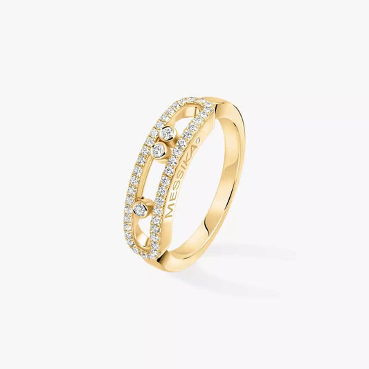 [Regal Gem] Baby Move Gold Diamond Pave_ Ring