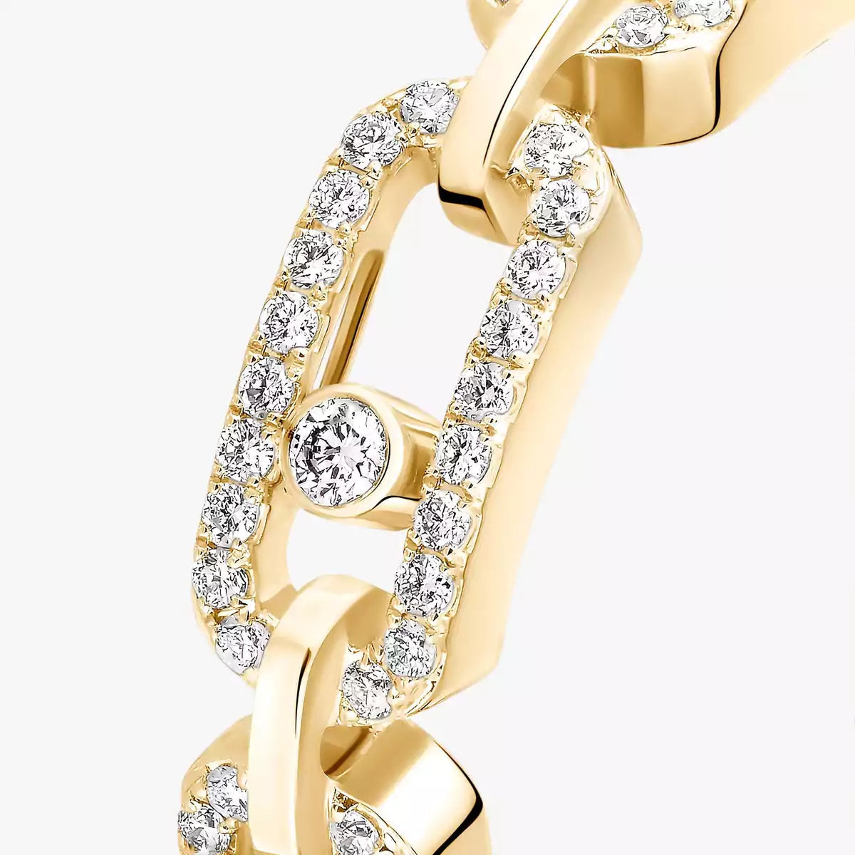 [Regal Gem]Move Link Pave_-Set Diamond Ring in Gold