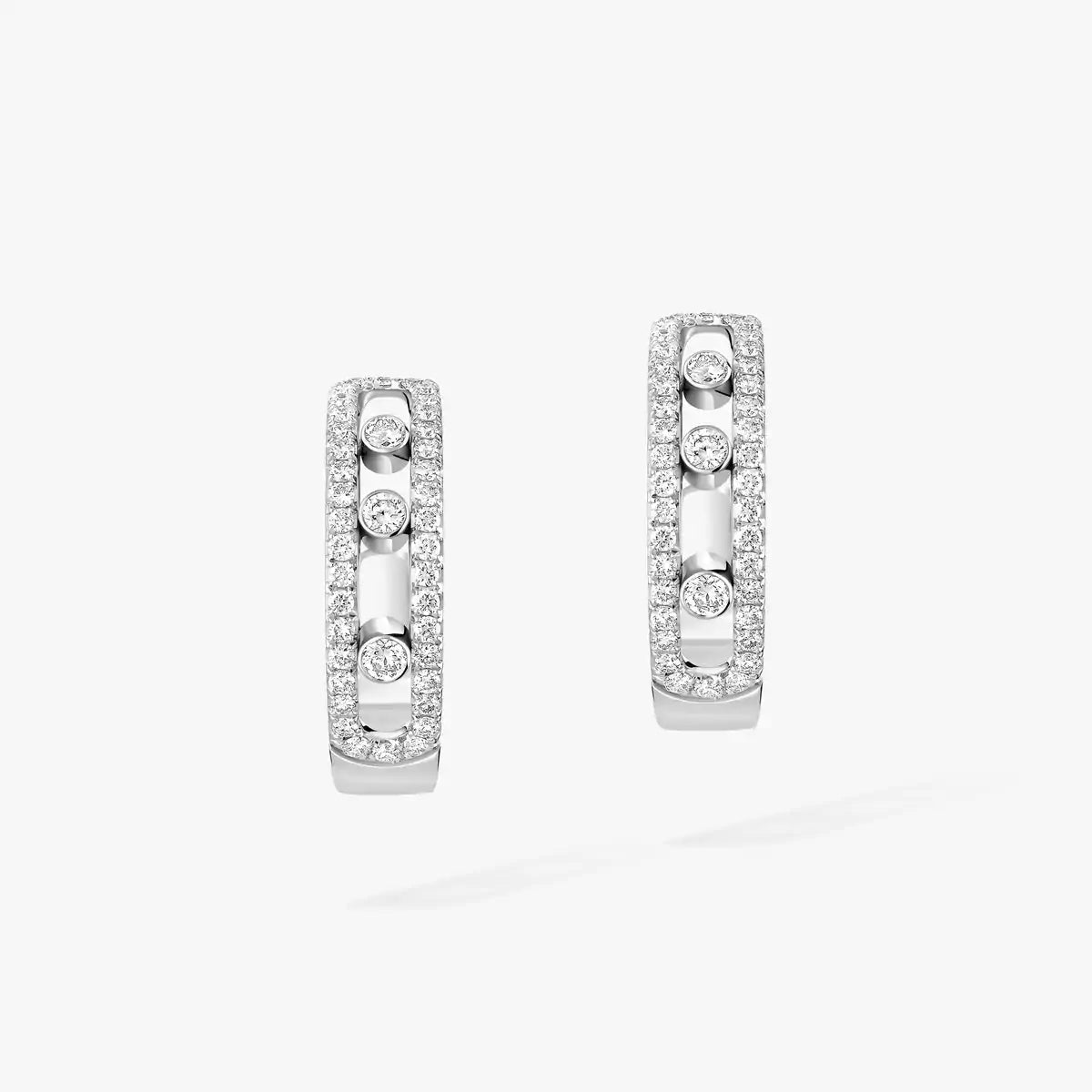 [Regal Gem]Diamond Pave_ Hoop Earrings Move