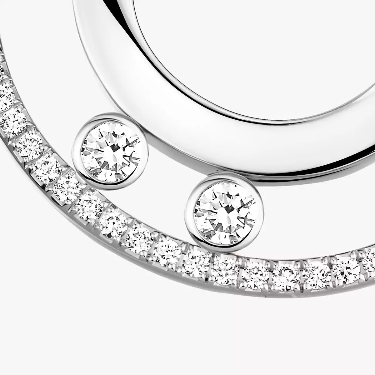[Regal Gem]Move Romane Small Diamond Hoop Earrings