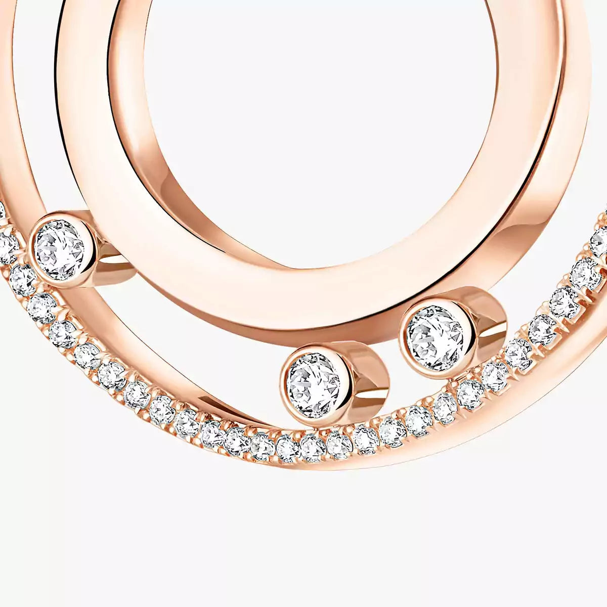 [Regal Gem]Move Romane Small Diamond Hoop Earrings
