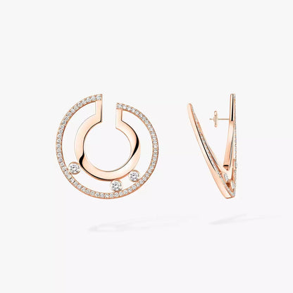 [Regal Gem]Move Romane Small Diamond Hoop Earrings