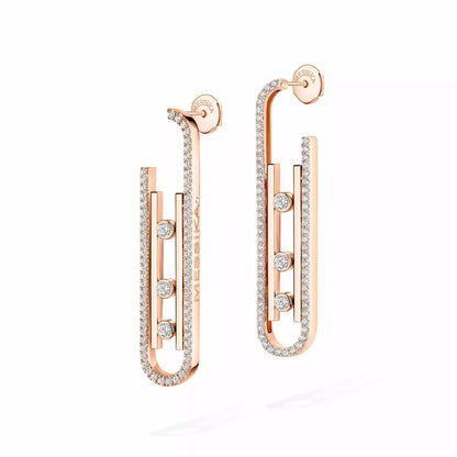 [Regal Gem]Diamond Pendant Earrings Move 10Th