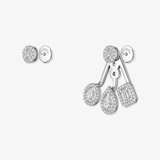 [Regal Gem] My Twin Trio  Diamond Earrings