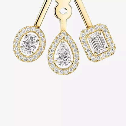 [Regal Gem] My Twin Trio  Diamond Earrings