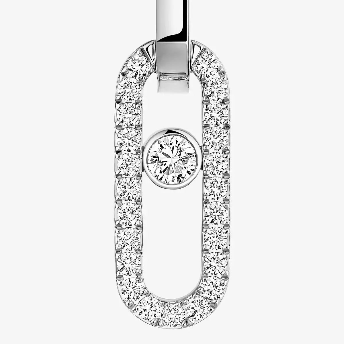 [Regal Gem]Move Link Diamond Earrings