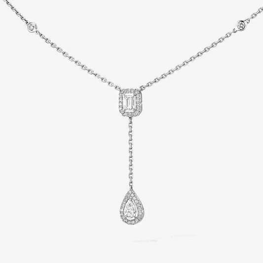 [Regal Gem]Gold Diamond Tie Necklace
