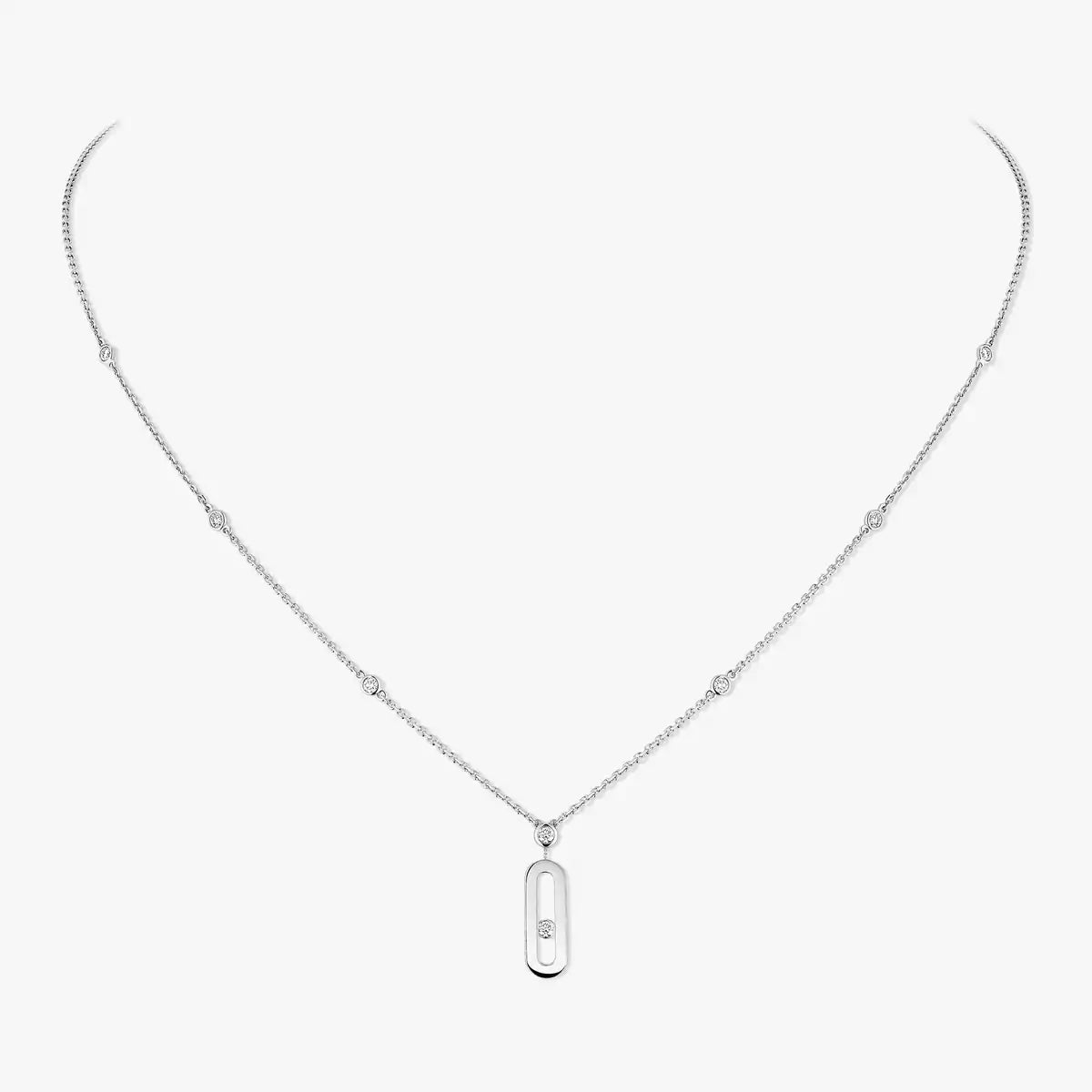 [Regal Gem] Move Uno Gold Diamond Long Necklace
