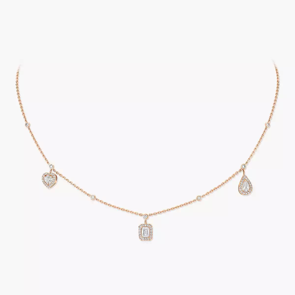 [Regal Gem]My Twin Diamond Necklace in Silver