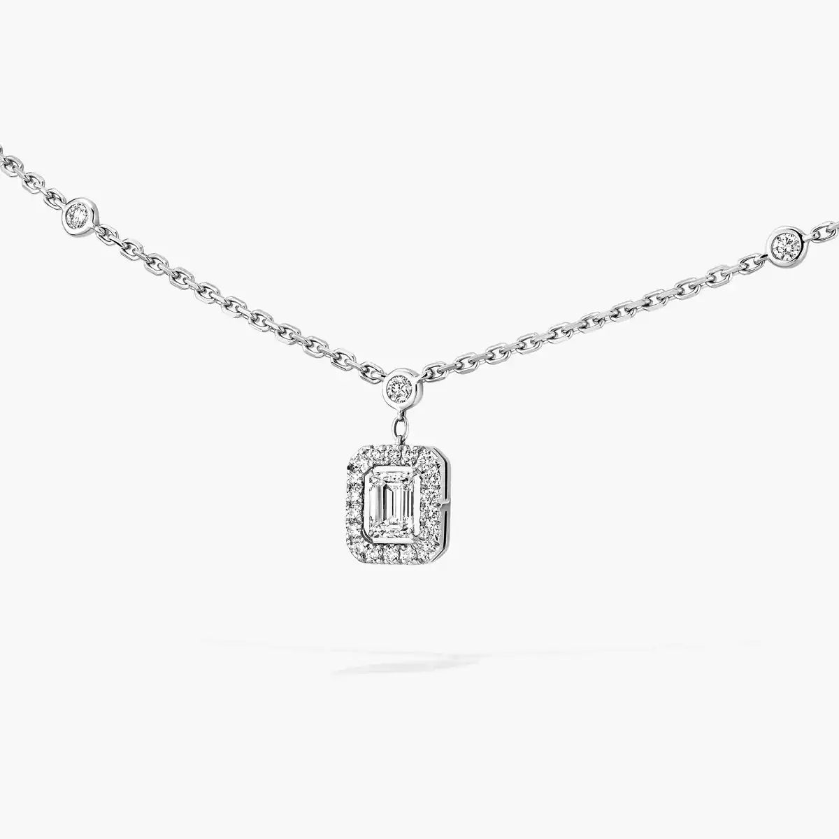 [Regal Gem]My Twin Diamond Necklace in Silver