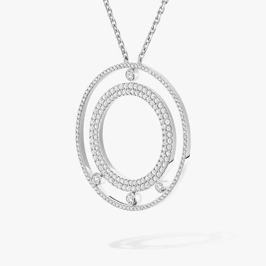 [Regal Gem]Move Romane Long Pave_-Set Diamond Necklace