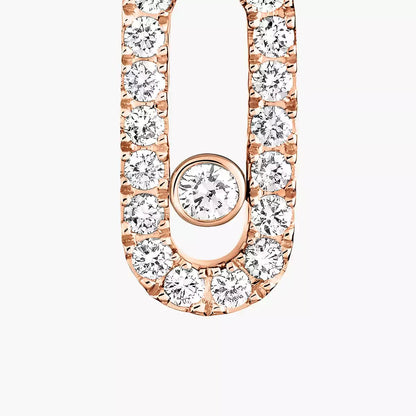 [Regal Gem]Move Uno Single Diamond Hoop Earring
