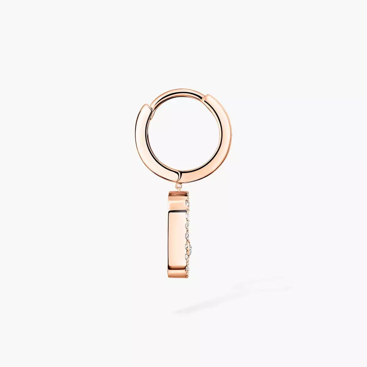 [Regal Gem]Move Uno Single Diamond Hoop Earring