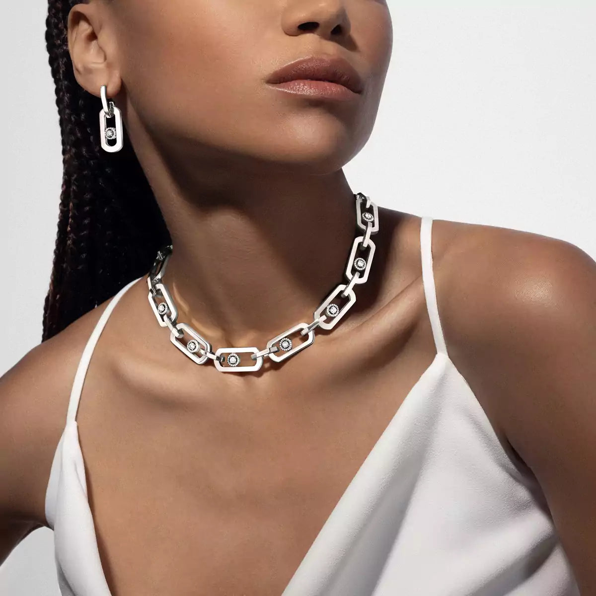 [Regal Gem]So Move XL Diamond Pendant Earrings