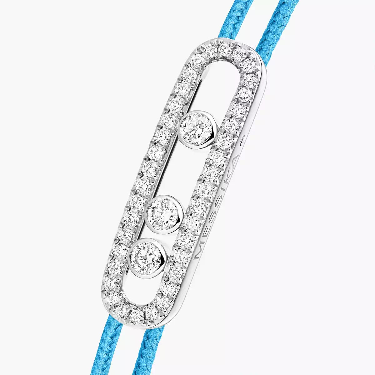 [Regal Gem]Messika Care(s) pink cord pavé bracelet