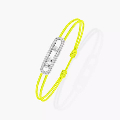 [Regal Gem]Messika Care(s) pink cord pavé bracelet