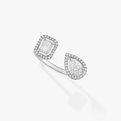 [Regal Gem]MY TWIN TOI & MOI SILVER DIAMOND RING