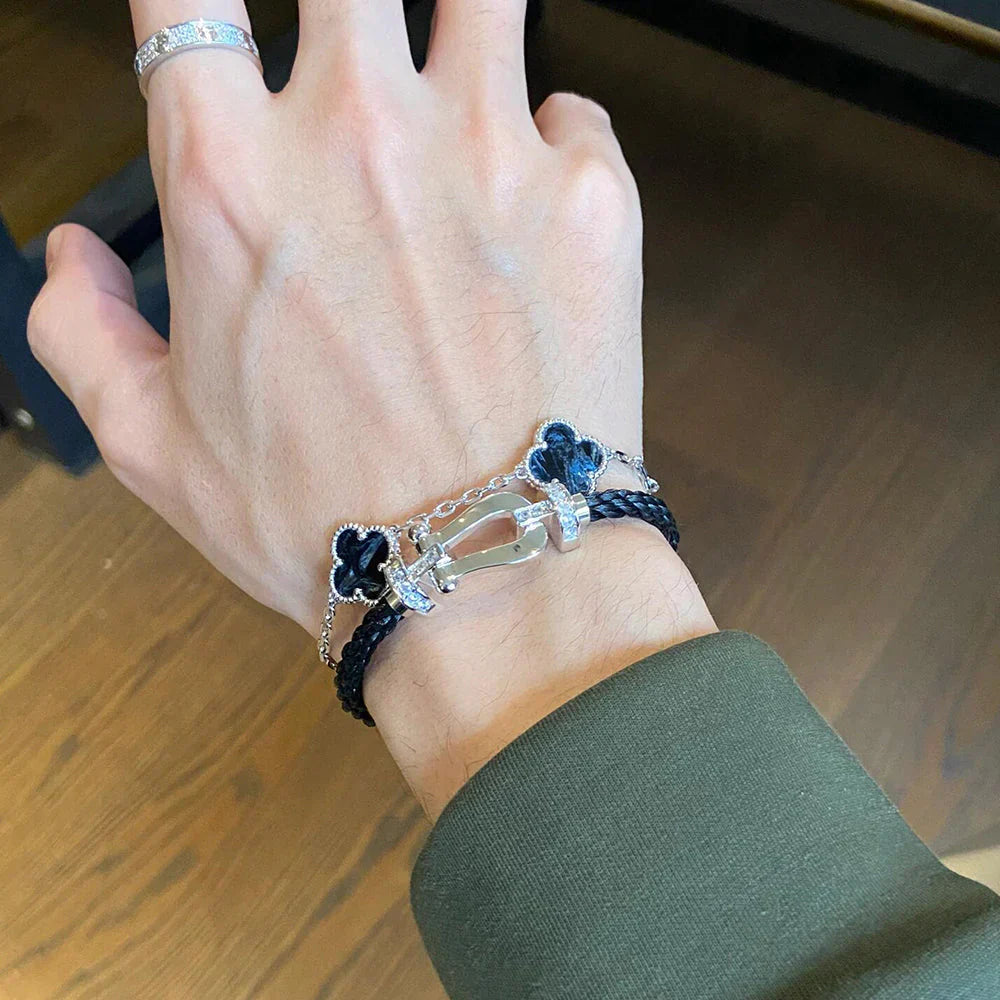 [Regal Gem]CLOVER 5 MOTIF PIETERSITE BRACELET COLLECTION