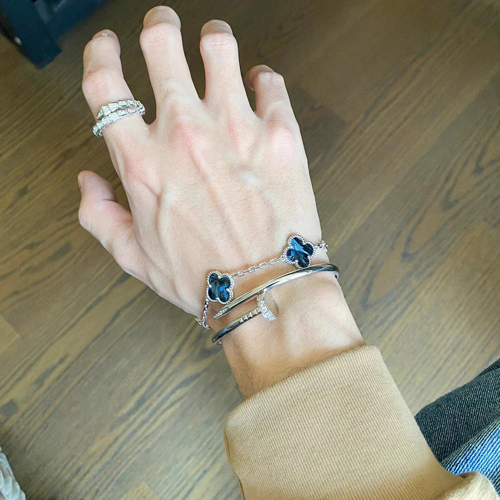 [Regal Gem]CLOVER 5 MOTIF PIETERSITE BRACELET COLLECTION