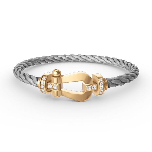 [Regal Gem]FORCE LARGE HORSESHOE HALF DIAMOND BRACELET GOLD