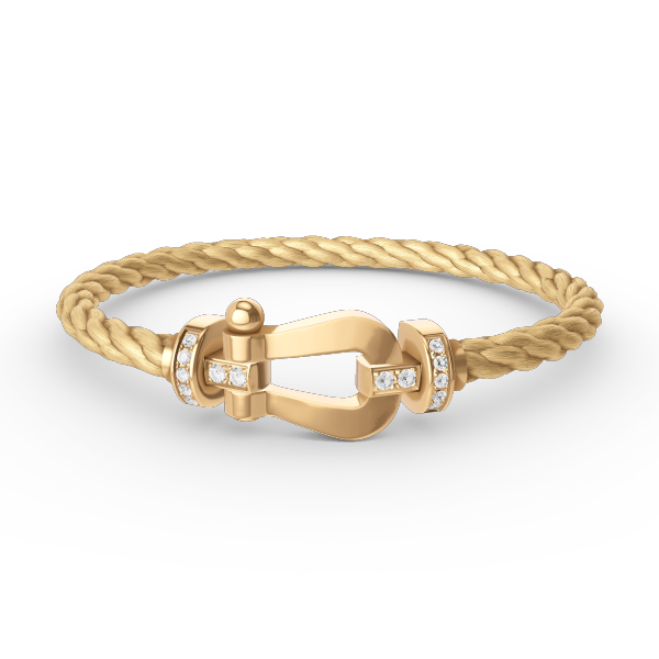 [Regal Gem]FORCE LARGE HORSESHOE HALF DIAMOND BRACELET GOLD