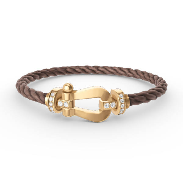[Regal Gem]FORCE LARGE HORSESHOE HALF DIAMOND BRACELET GOLD