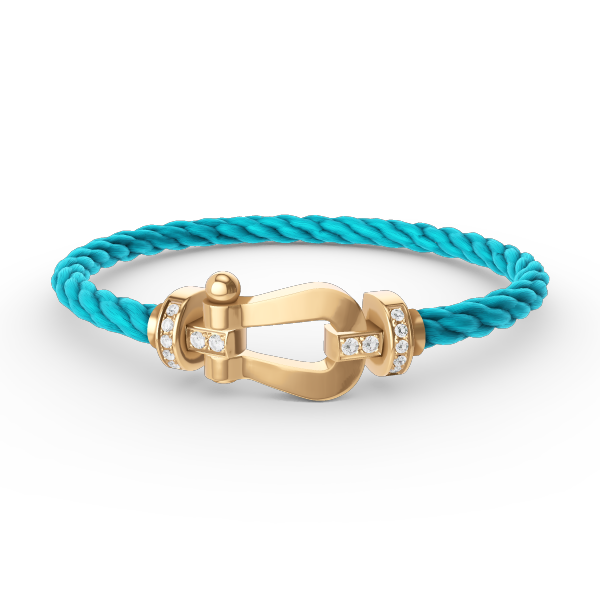 [Regal Gem]FORCE LARGE HORSESHOE HALF DIAMOND BRACELET GOLD