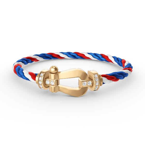 [Regal Gem]FORCE LARGE HORSESHOE HALF DIAMOND BRACELET GOLD