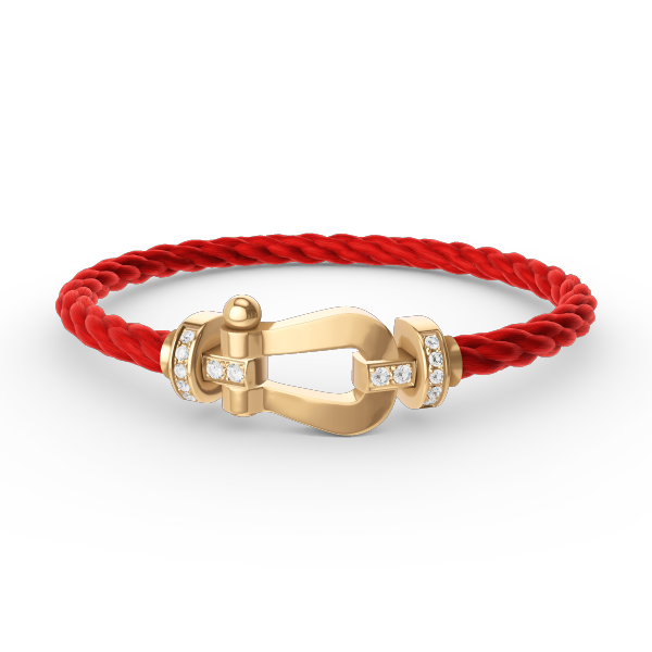 [Regal Gem]FORCE LARGE HORSESHOE HALF DIAMOND BRACELET GOLD