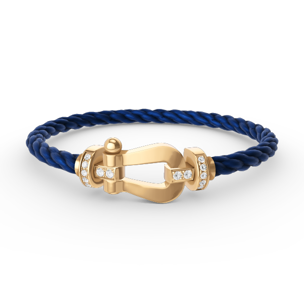 [Regal Gem]FORCE LARGE HORSESHOE HALF DIAMOND BRACELET GOLD