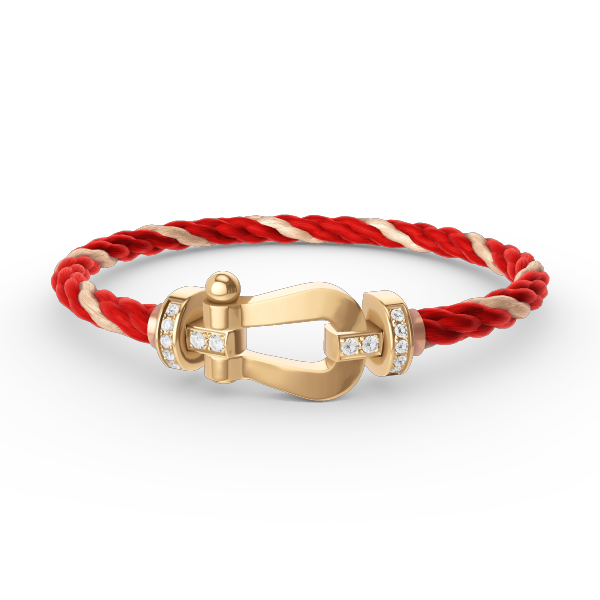 [Regal Gem]FORCE LARGE HORSESHOE HALF DIAMOND BRACELET GOLD