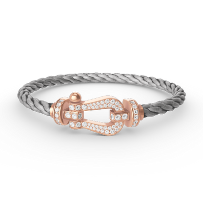 [Regal Gem]FORCE LARGE HORSESHOE FULL DIAMOND BRACELET Regal Gem GOLD