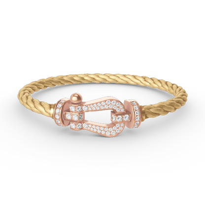 [Regal Gem]FORCE LARGE HORSESHOE FULL DIAMOND BRACELET Regal Gem GOLD