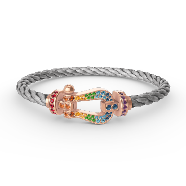 [Regal Gem]FORCE LARGE HORSESHOE  COLORED DIAMOND BRACELET Regal Gem GOLD