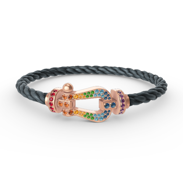 [Regal Gem]FORCE LARGE HORSESHOE  COLORED DIAMOND BRACELET Regal Gem GOLD