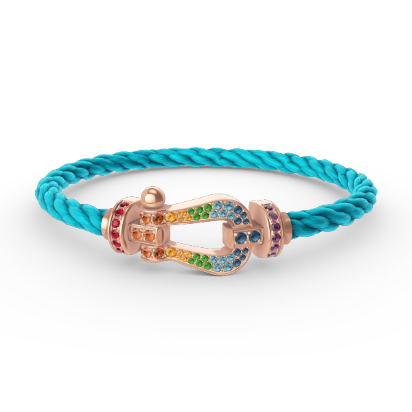 [Regal Gem]FORCE LARGE HORSESHOE  COLORED DIAMOND BRACELET Regal Gem GOLD