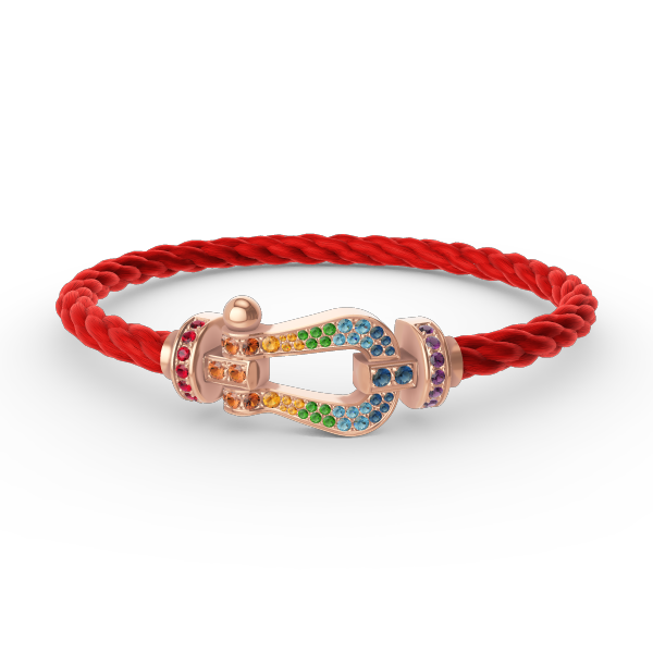 [Regal Gem]FORCE LARGE HORSESHOE  COLORED DIAMOND BRACELET Regal Gem GOLD