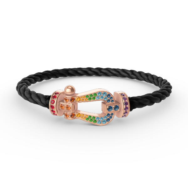 [Regal Gem]FORCE LARGE HORSESHOE  COLORED DIAMOND BRACELET Regal Gem GOLD