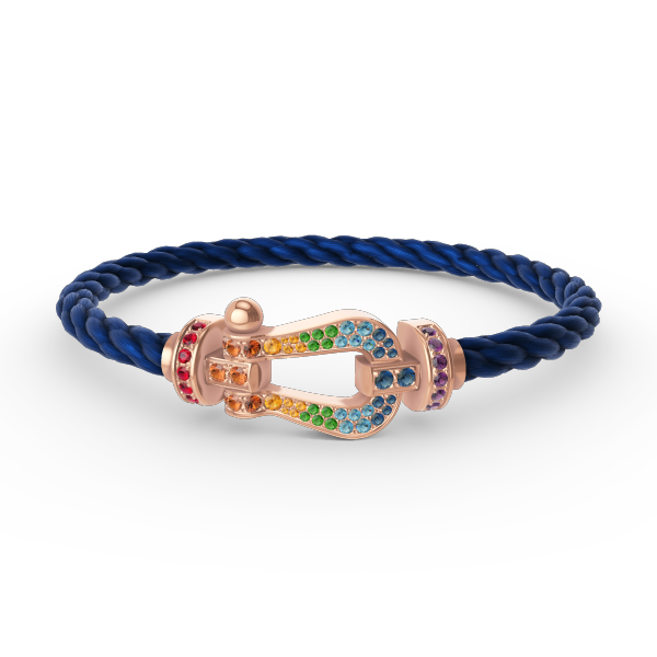 [Regal Gem]FORCE LARGE HORSESHOE  COLORED DIAMOND BRACELET Regal Gem GOLD