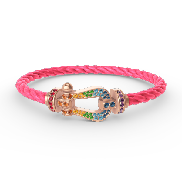 [Regal Gem]FORCE LARGE HORSESHOE  COLORED DIAMOND BRACELET Regal Gem GOLD