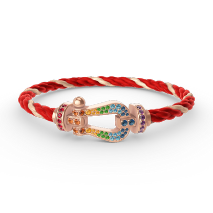 [Regal Gem]FORCE LARGE HORSESHOE  COLORED DIAMOND BRACELET Regal Gem GOLD