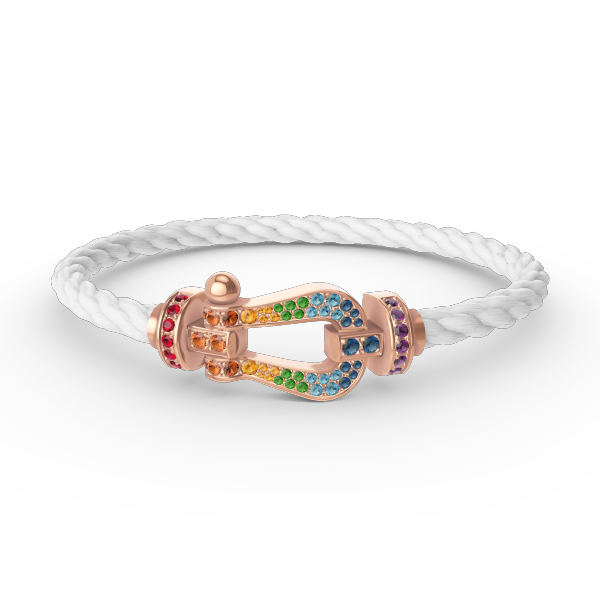 [Regal Gem]FORCE LARGE HORSESHOE  COLORED DIAMOND BRACELET Regal Gem GOLD