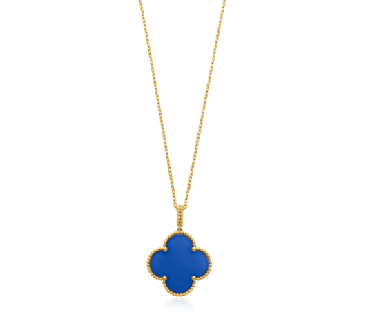 [Regal Gem]CLOVER 25MM NECKLACE TURQUOISE Regal Gem GOLD
